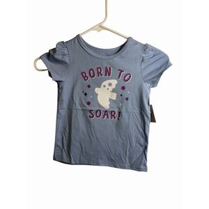 garanimals toddler girls short sleeve blue shirt size 4T